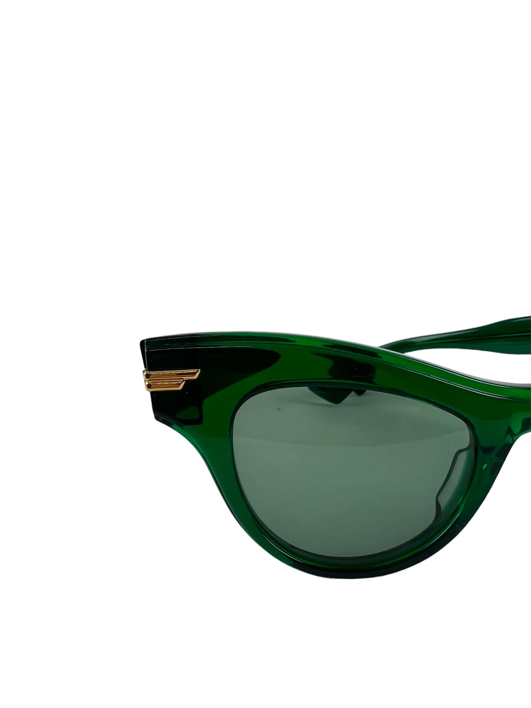 Bottega Venetta Emerald Green Cateye Sunglasses