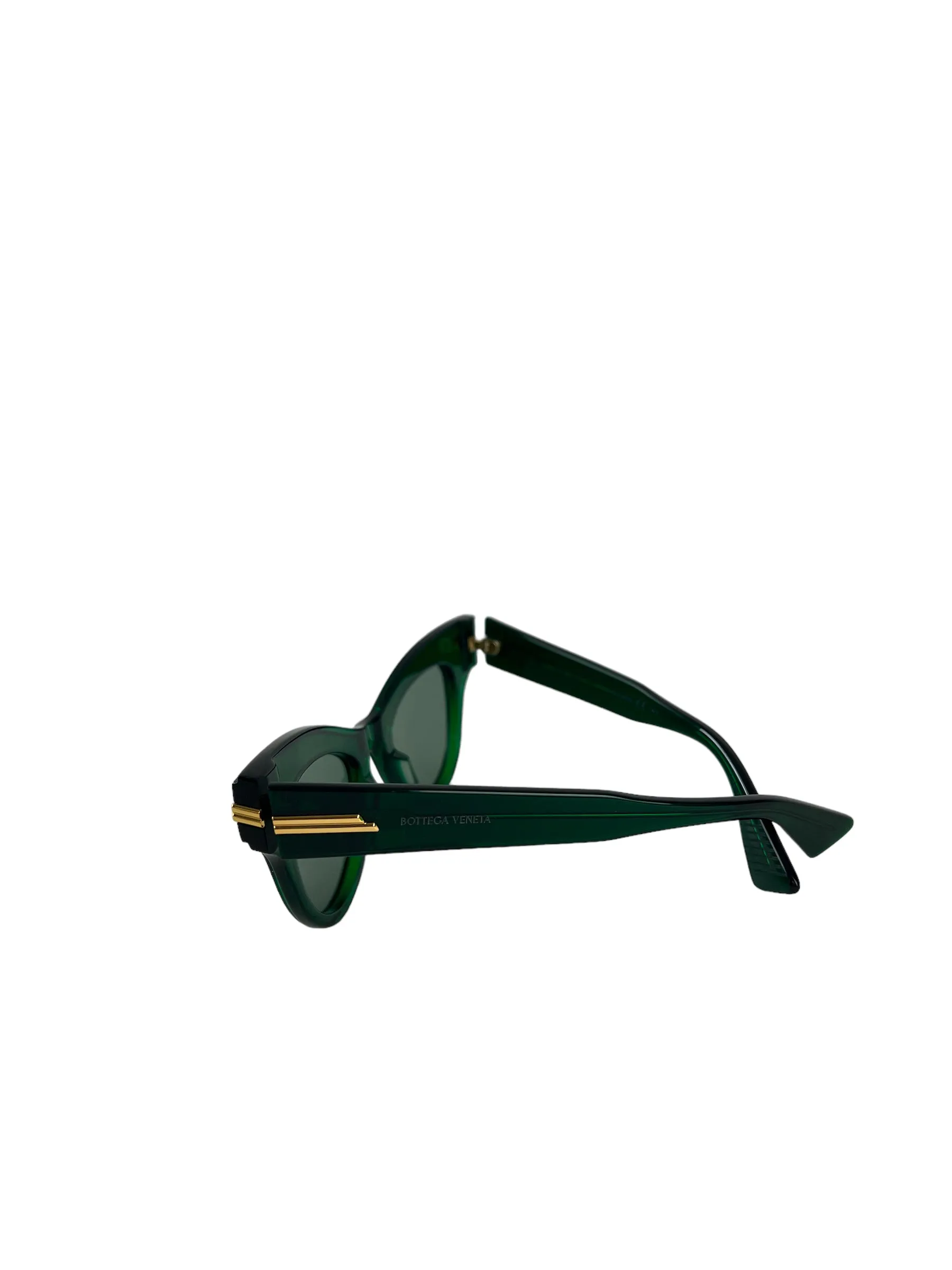 Bottega Venetta Emerald Green Cateye Sunglasses