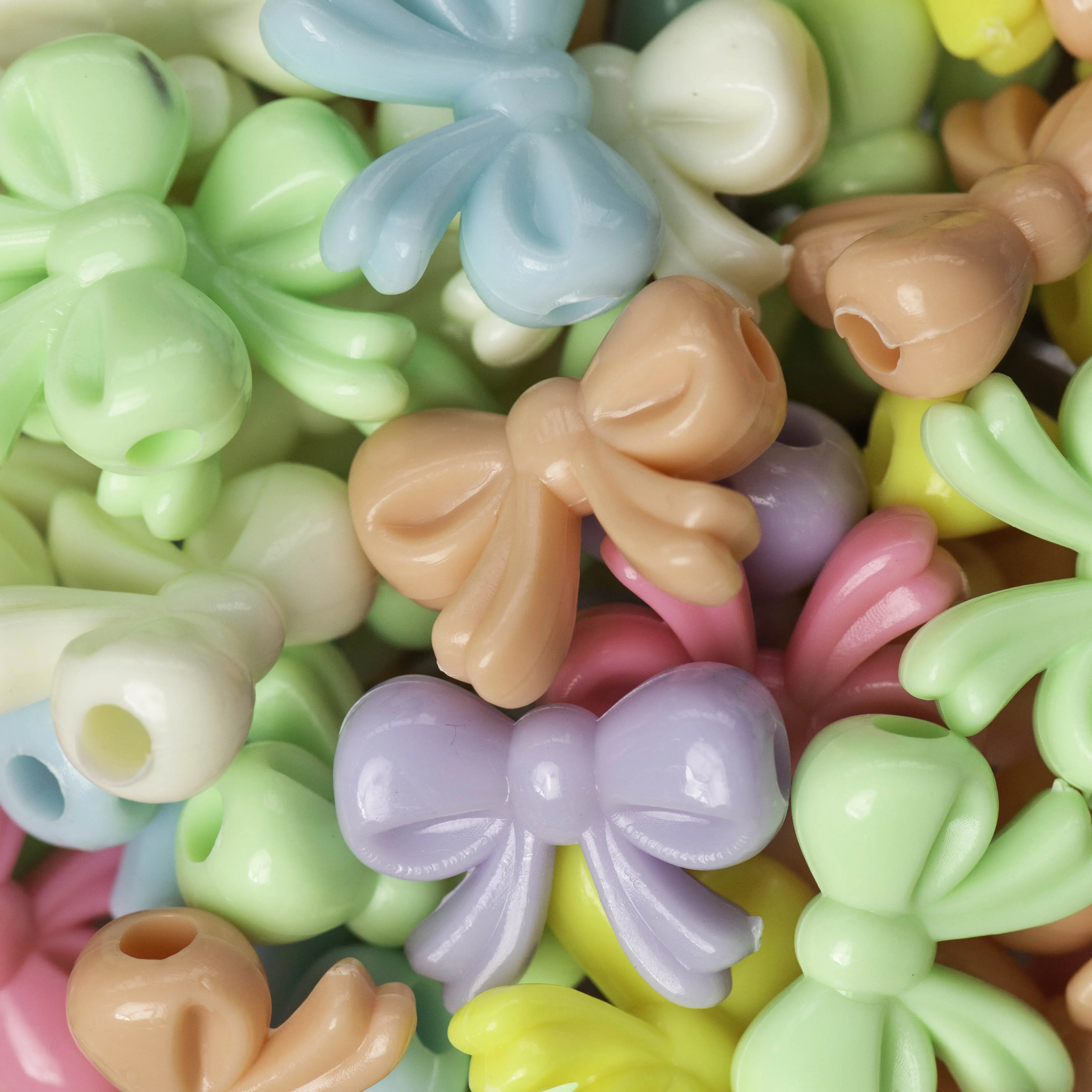 Bow Pastel Plastic Beads | Size : 20mm