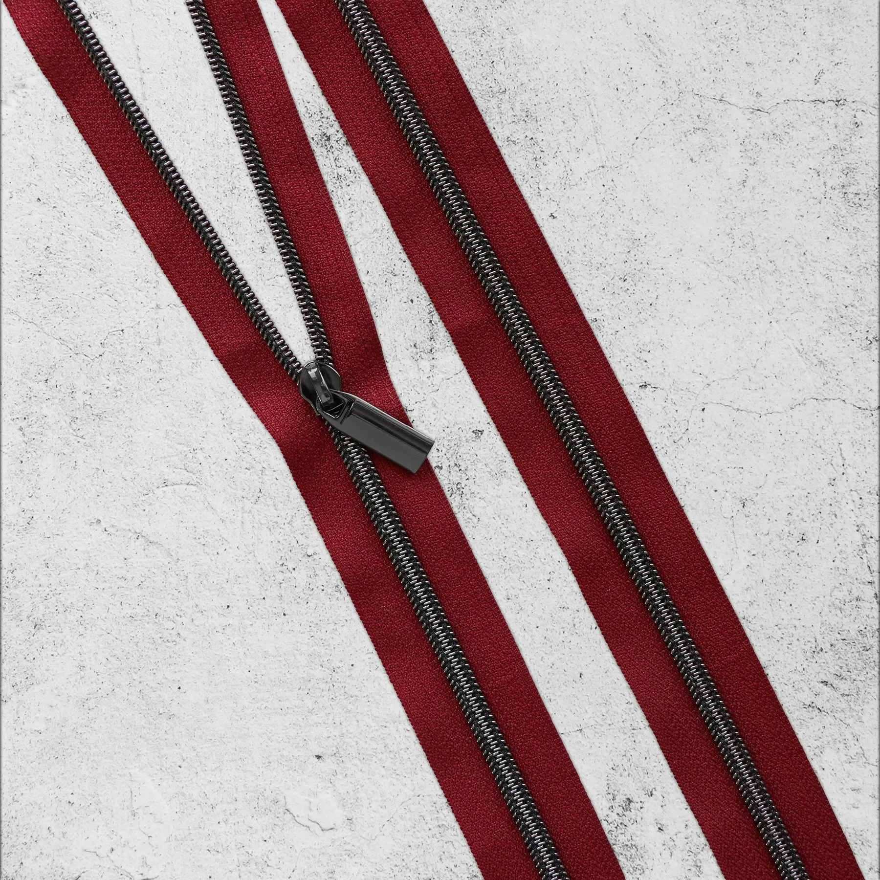 Burgundy Nylon Coil Zippers