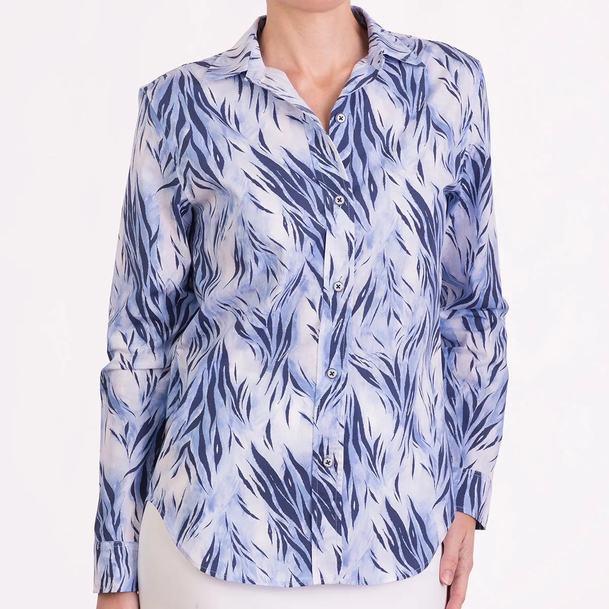 Carolyn Shirt in Wispy Tiger Blue