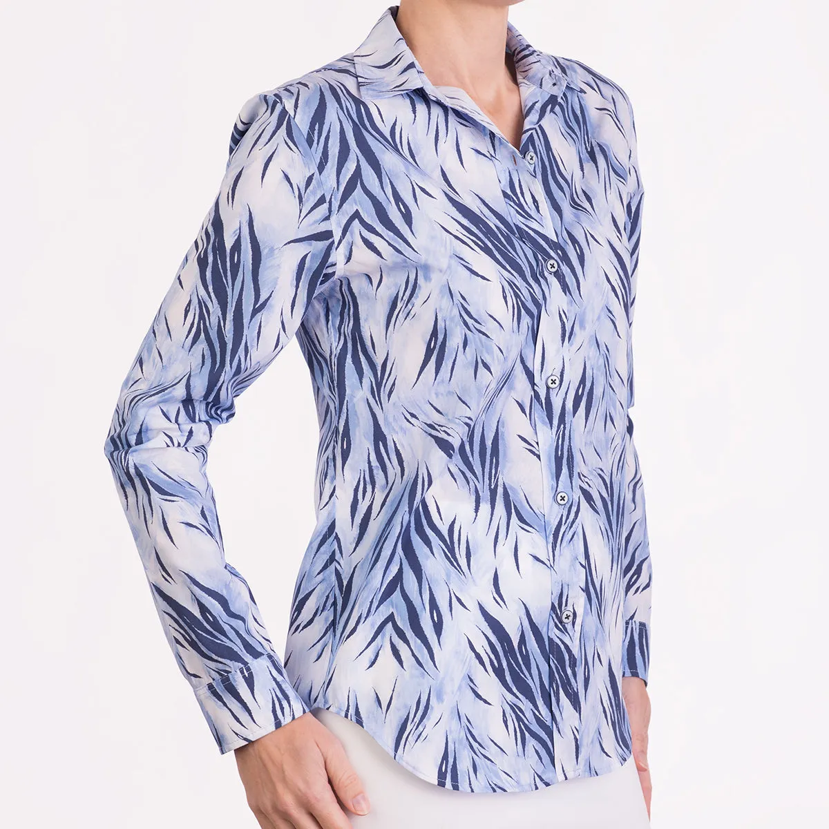 Carolyn Shirt in Wispy Tiger Blue