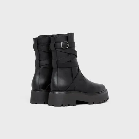 Celine Buckled Jodphur Medium Boot in Calfskin Black