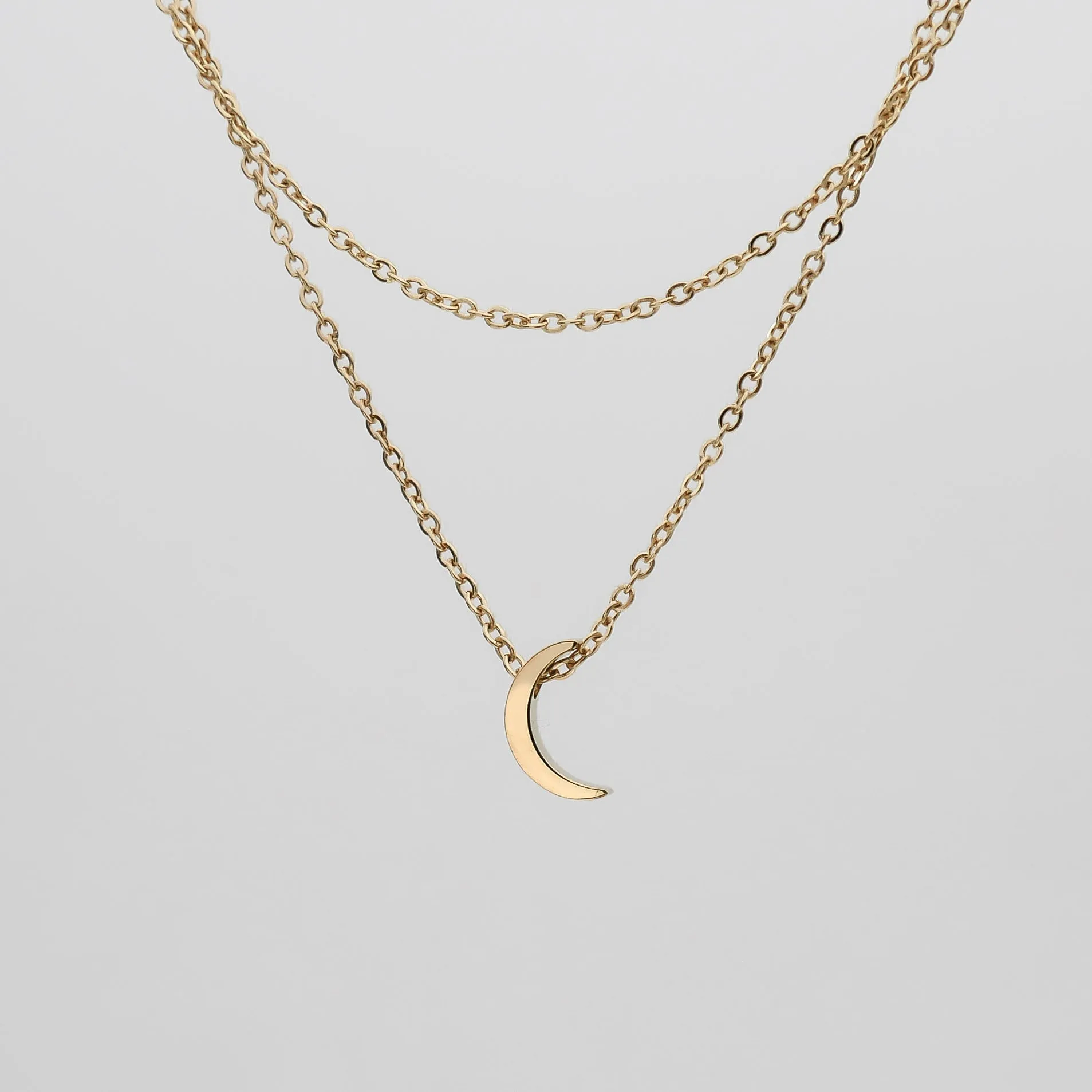 Celine Layered Moon Necklace