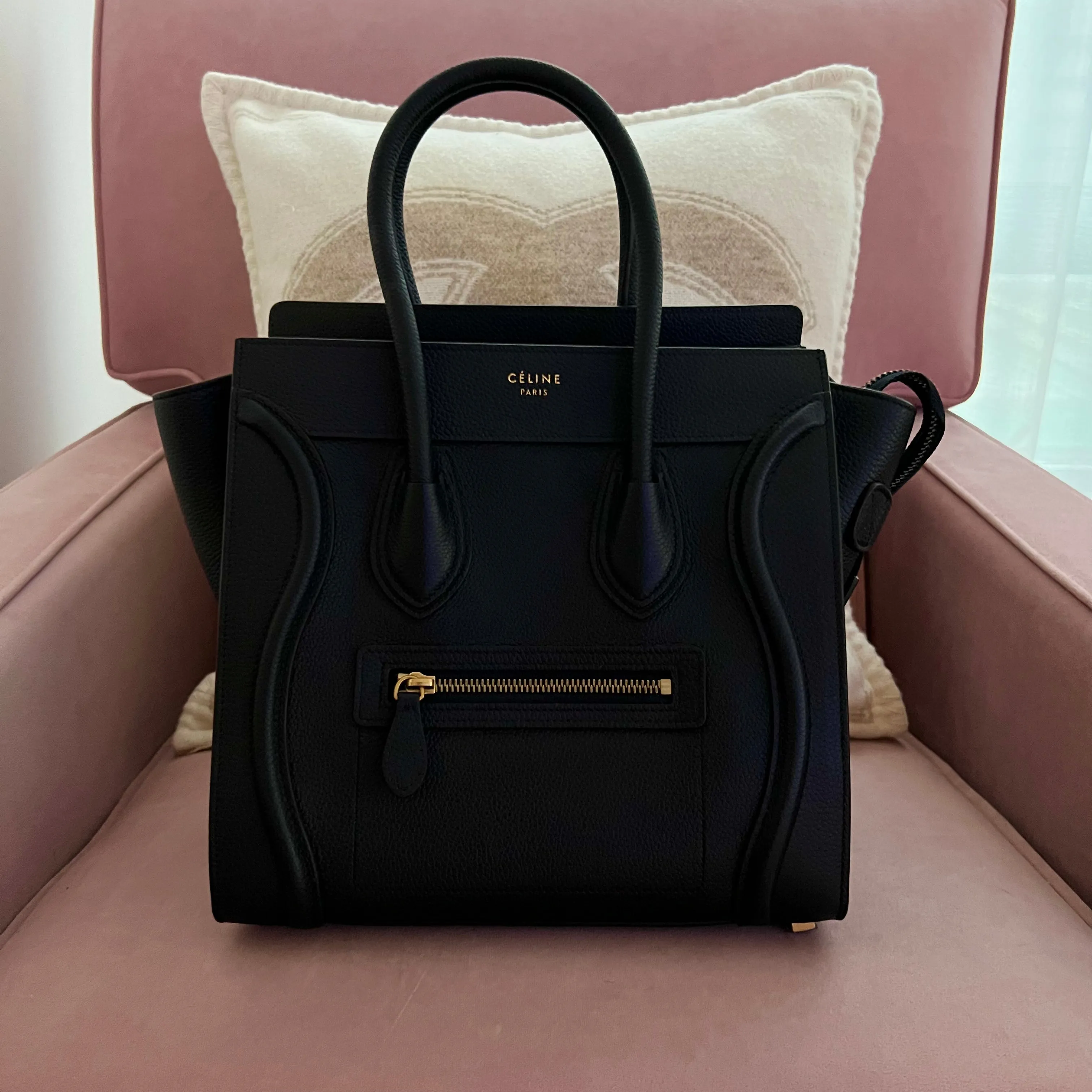 Chic Celine Luggage Tote Bag - Luxury Travel Essential with Signature Style