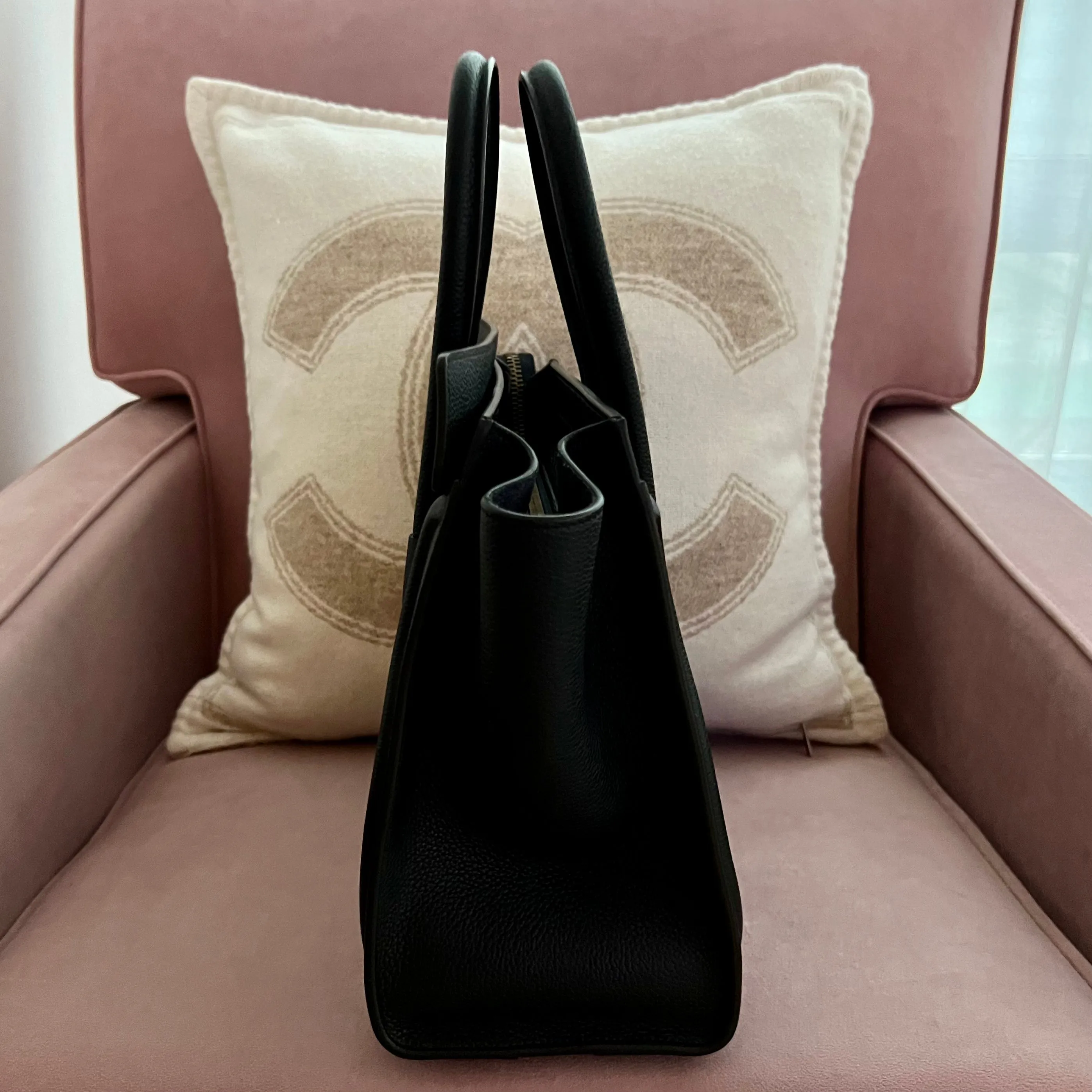 Chic Celine Luggage Tote Bag - Luxury Travel Essential with Signature Style