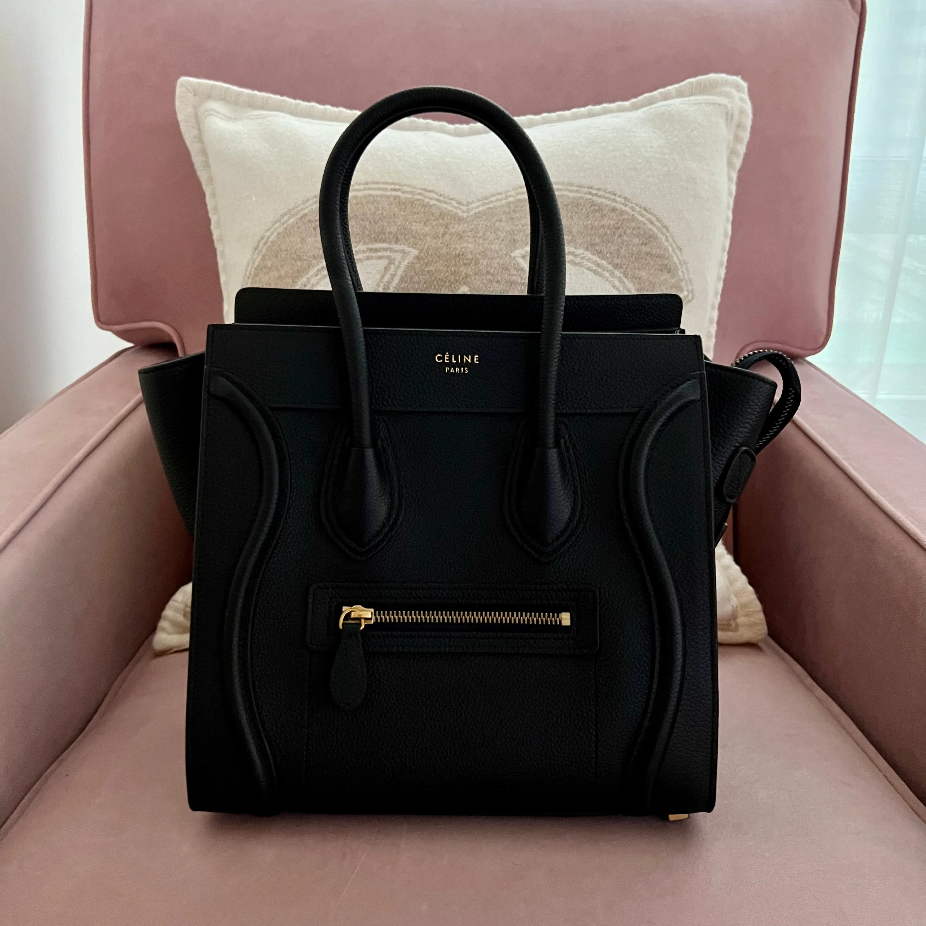 Chic Celine Luggage Tote Bag - Luxury Travel Essential with Signature Style