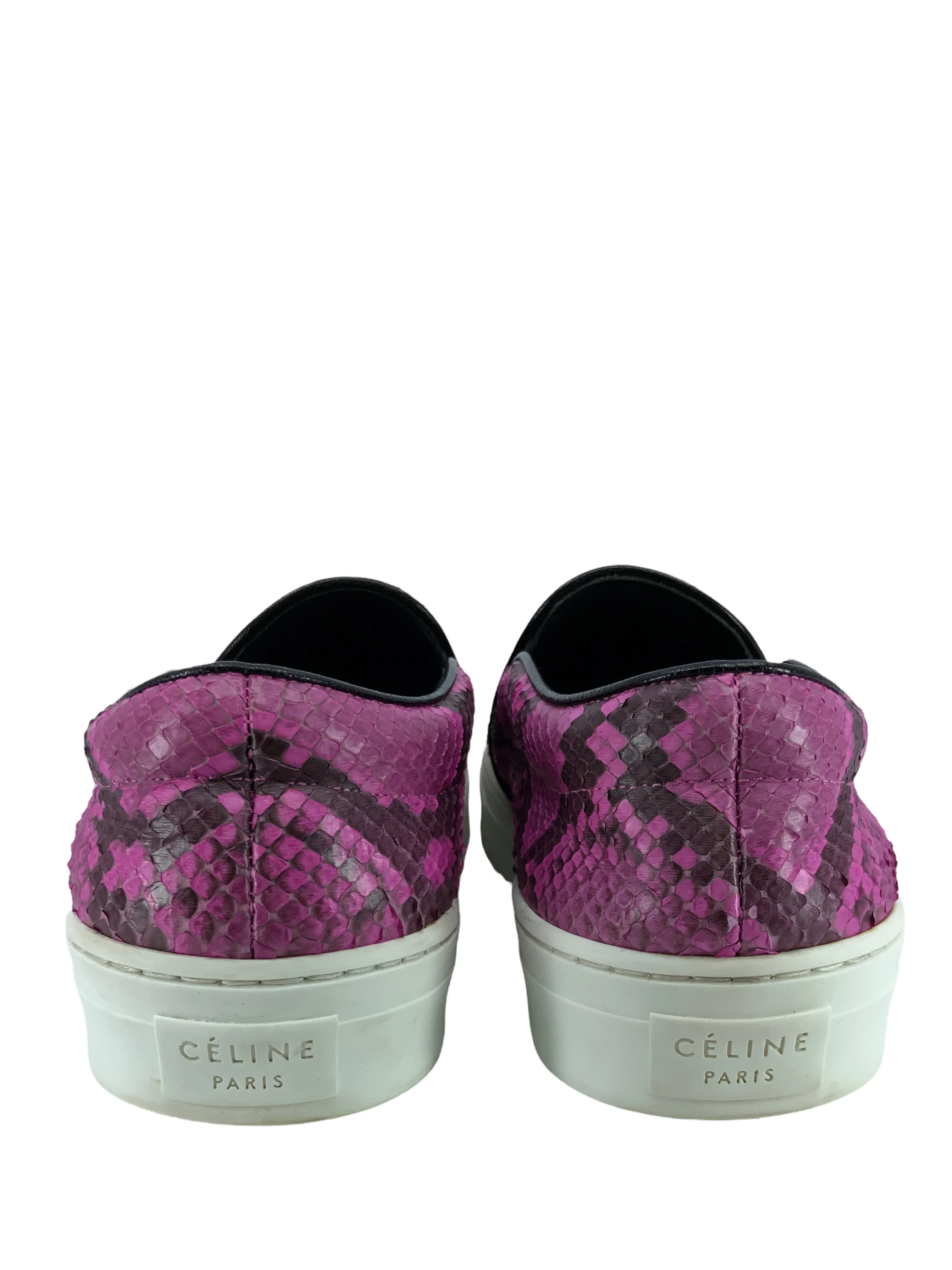 CELINE Python Snakeskin Slip-On Sneakers Size 8