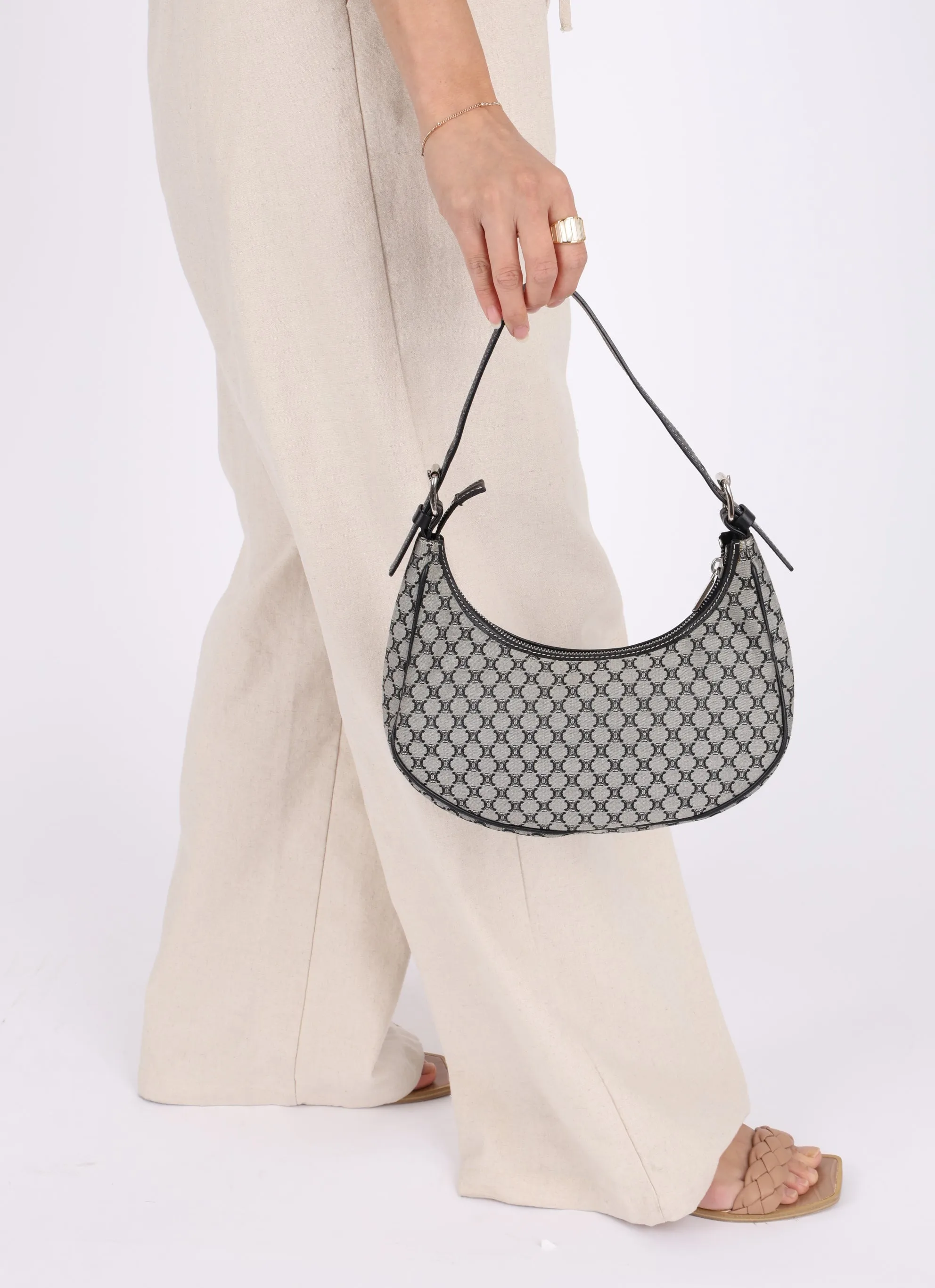 Celine Triomphe Canvas Ava Hobo