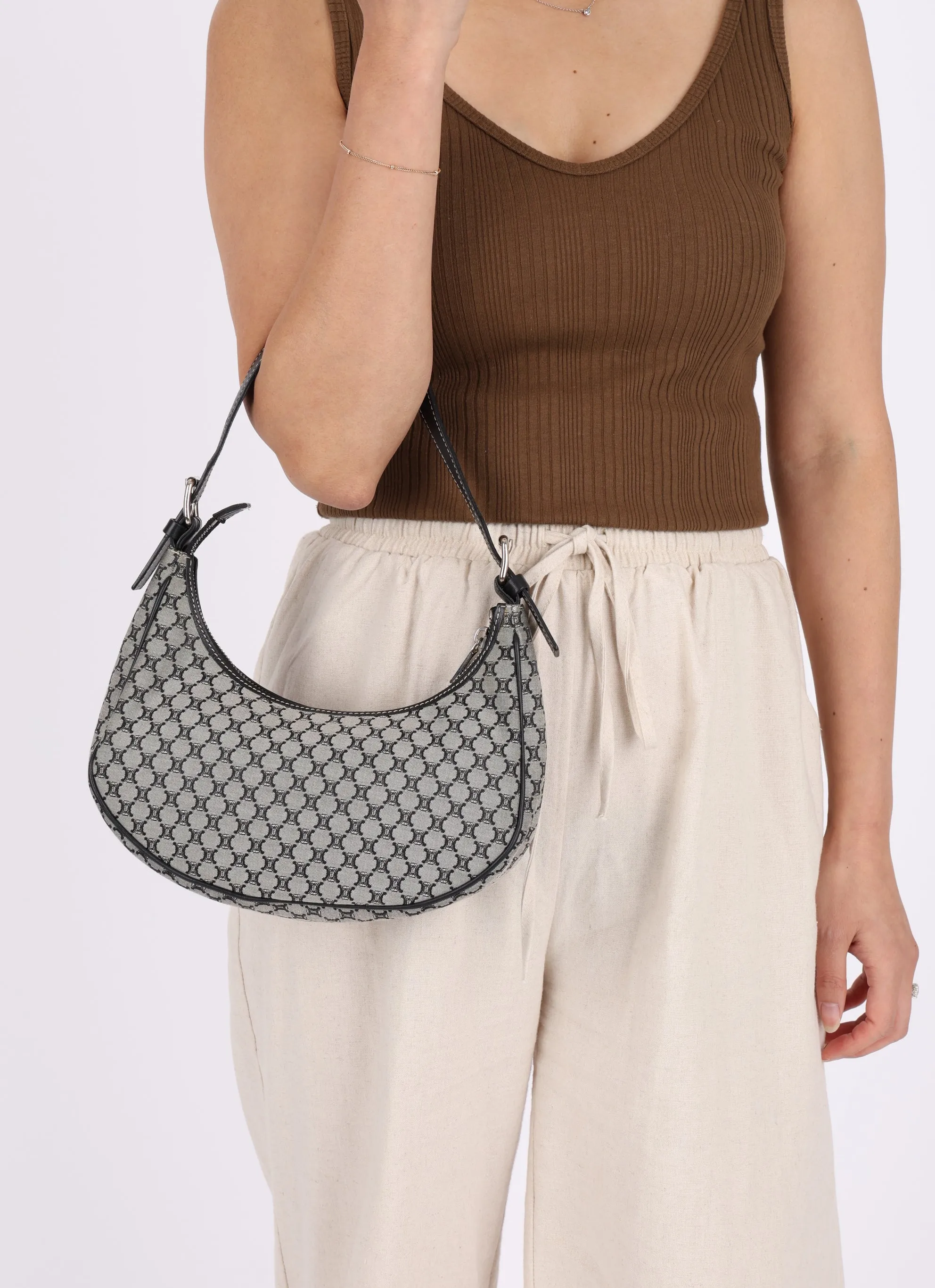 Celine Triomphe Canvas Ava Hobo