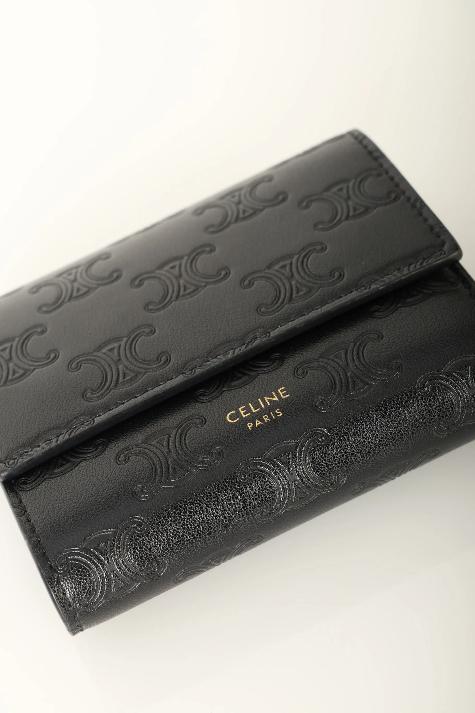 Celine Triomphe Wallet w/ Chain