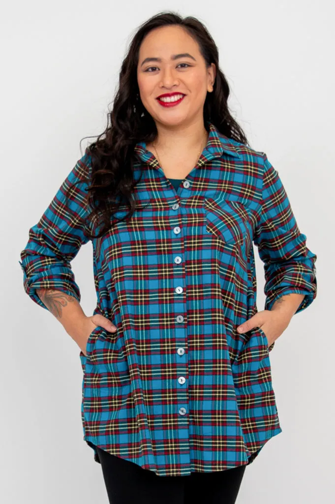 Celine Tunic, Telly Plaid, Cotton