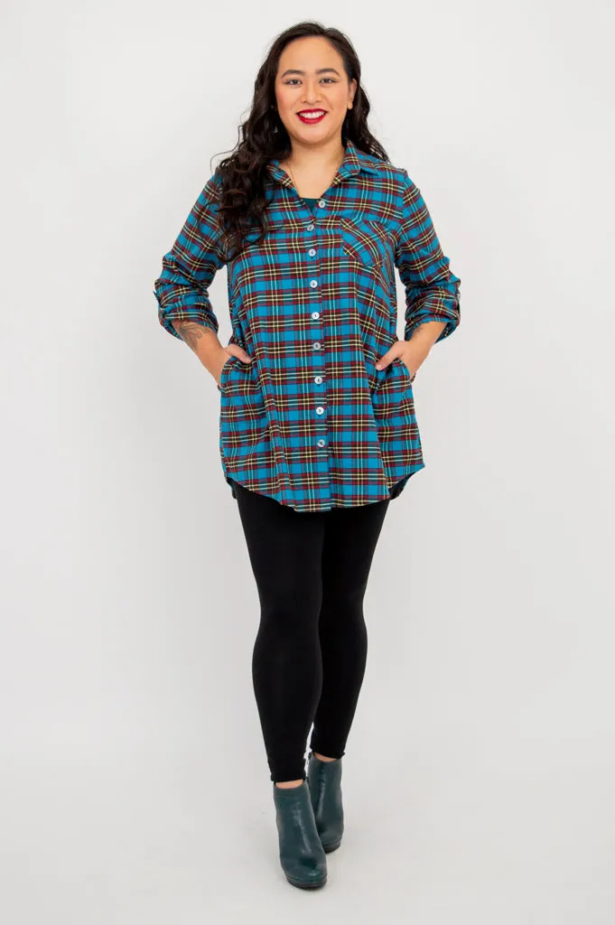 Celine Tunic, Telly Plaid, Cotton