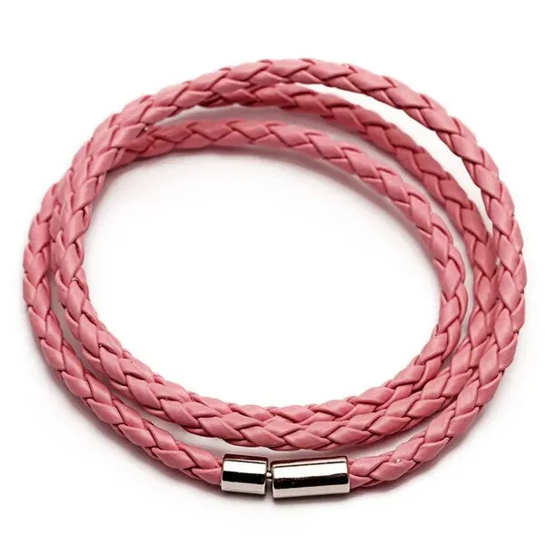 Colorful Fashion PU Braided Leather Bracelet - Vegan leather - Imported