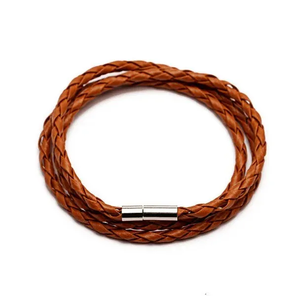 Colorful Fashion PU Braided Leather Bracelet - Vegan leather - Imported