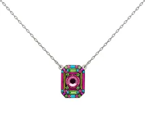 Contessa Rose Rectangle Pendant Necklace