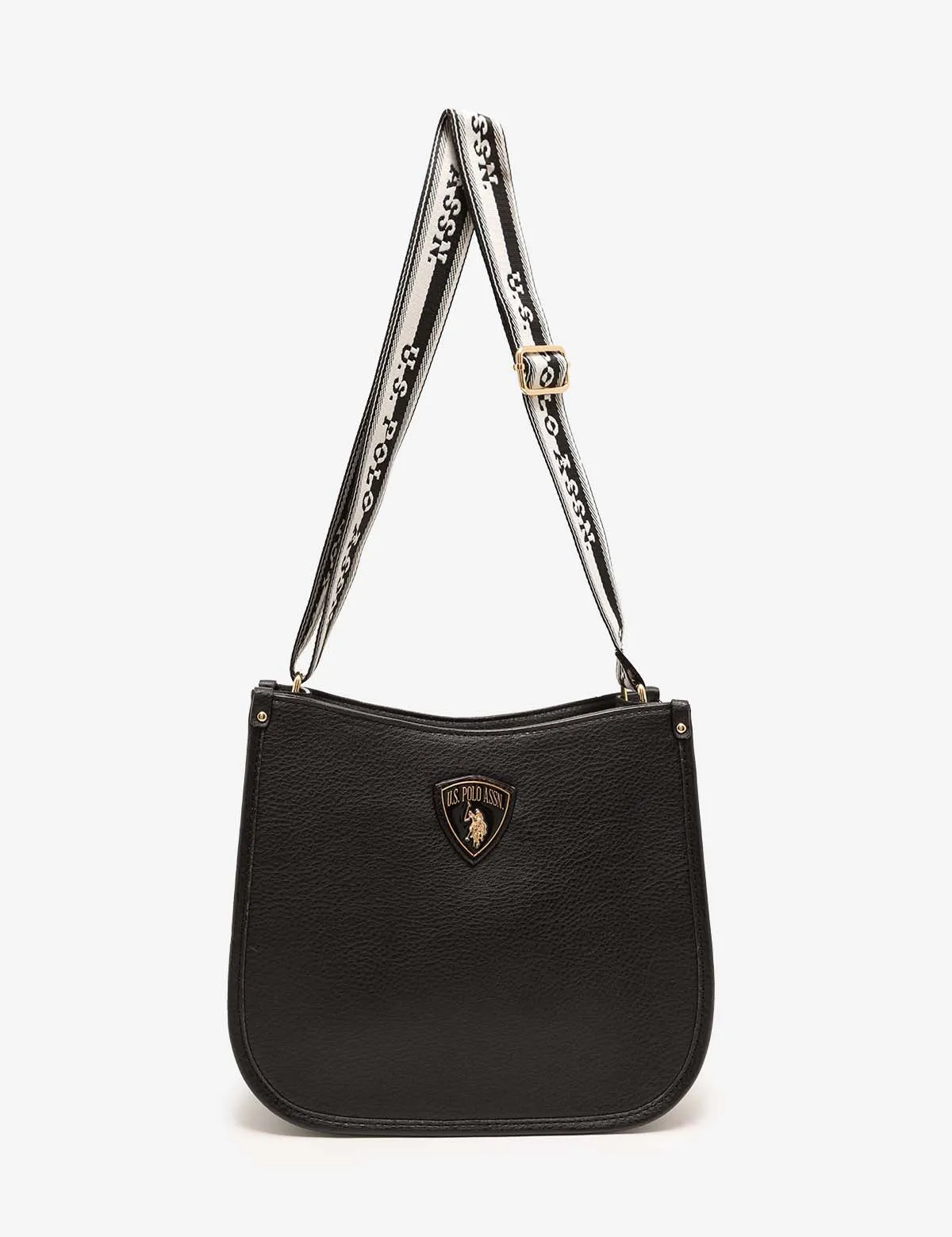 CREST CROSSBODY BAG WITH BRANDED STRAP