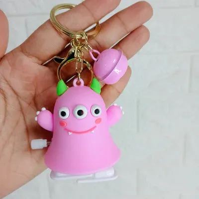 Cute Monster Windup Silicon Keychain With Bagcharm (Choose From Drop Down Menu)