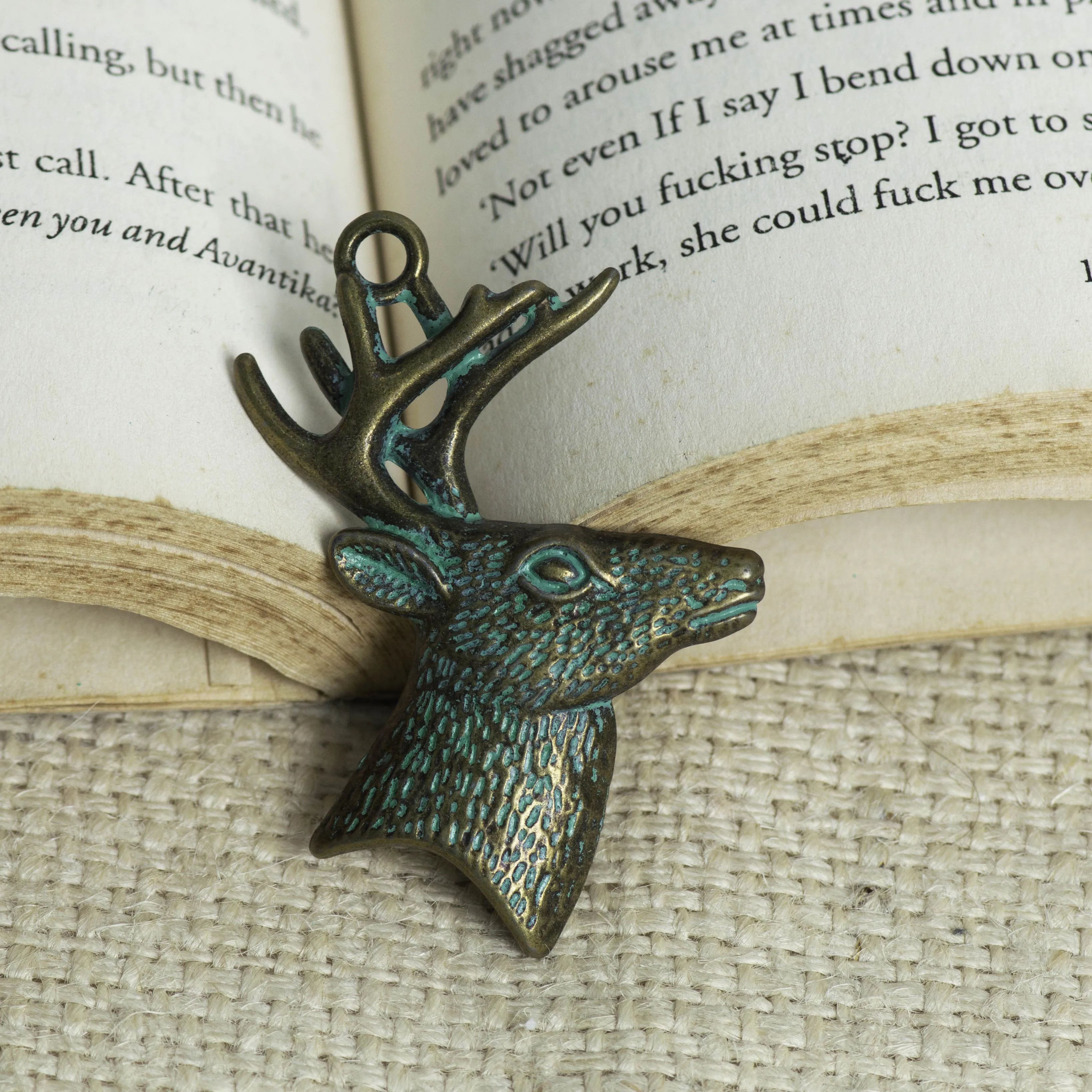 Deer Antique Alloy Charms |  Size : 60mm | 2 Pcs