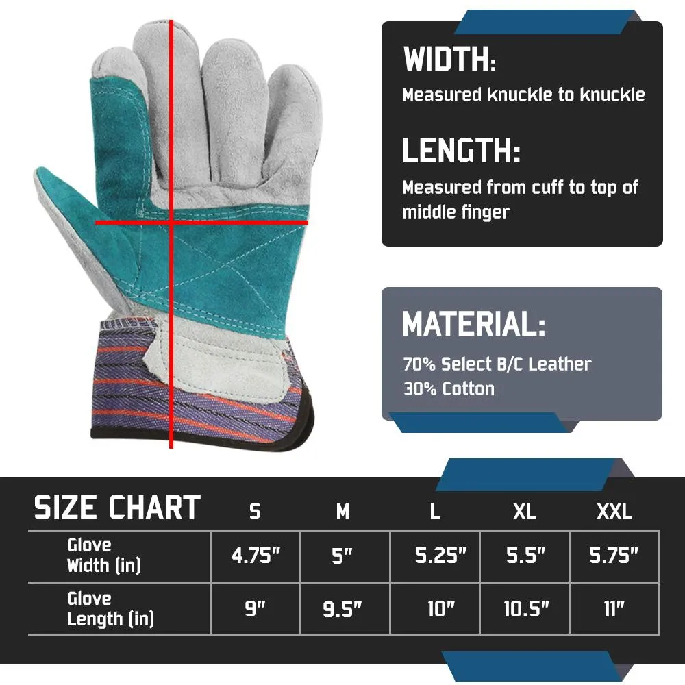 Deluxe Short Cuff - Welding Gloves - 6 Pair