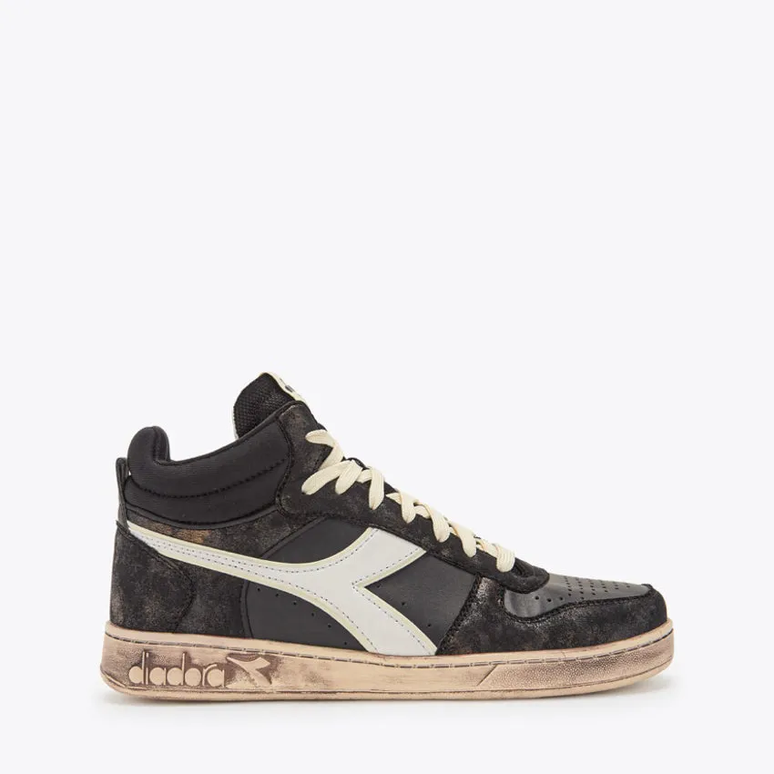 DIADORA SNEAKERS MAGIC BASKET DEMI STAINED NERO-NERO