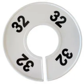 Divider, circle, (donut). '32'. White. Single.