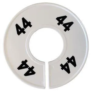 Divider, circle, (donut). '44'. White. Single.