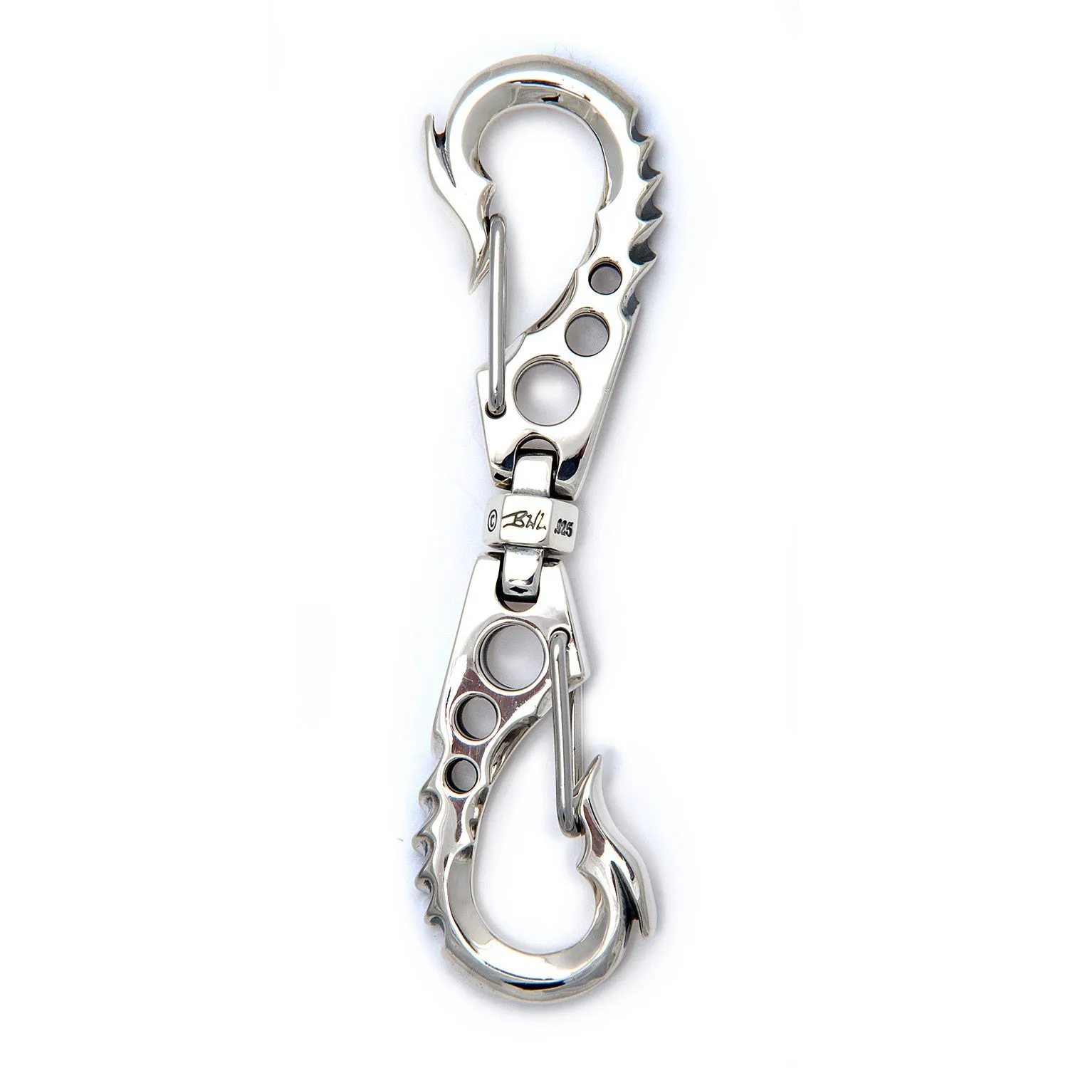 Double Fish Hook Clip Key Chain