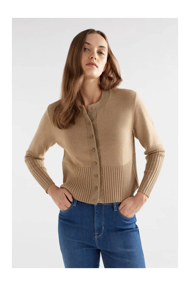 Elk The Label - Finby Metallic Cardigan - Taupe Gold -