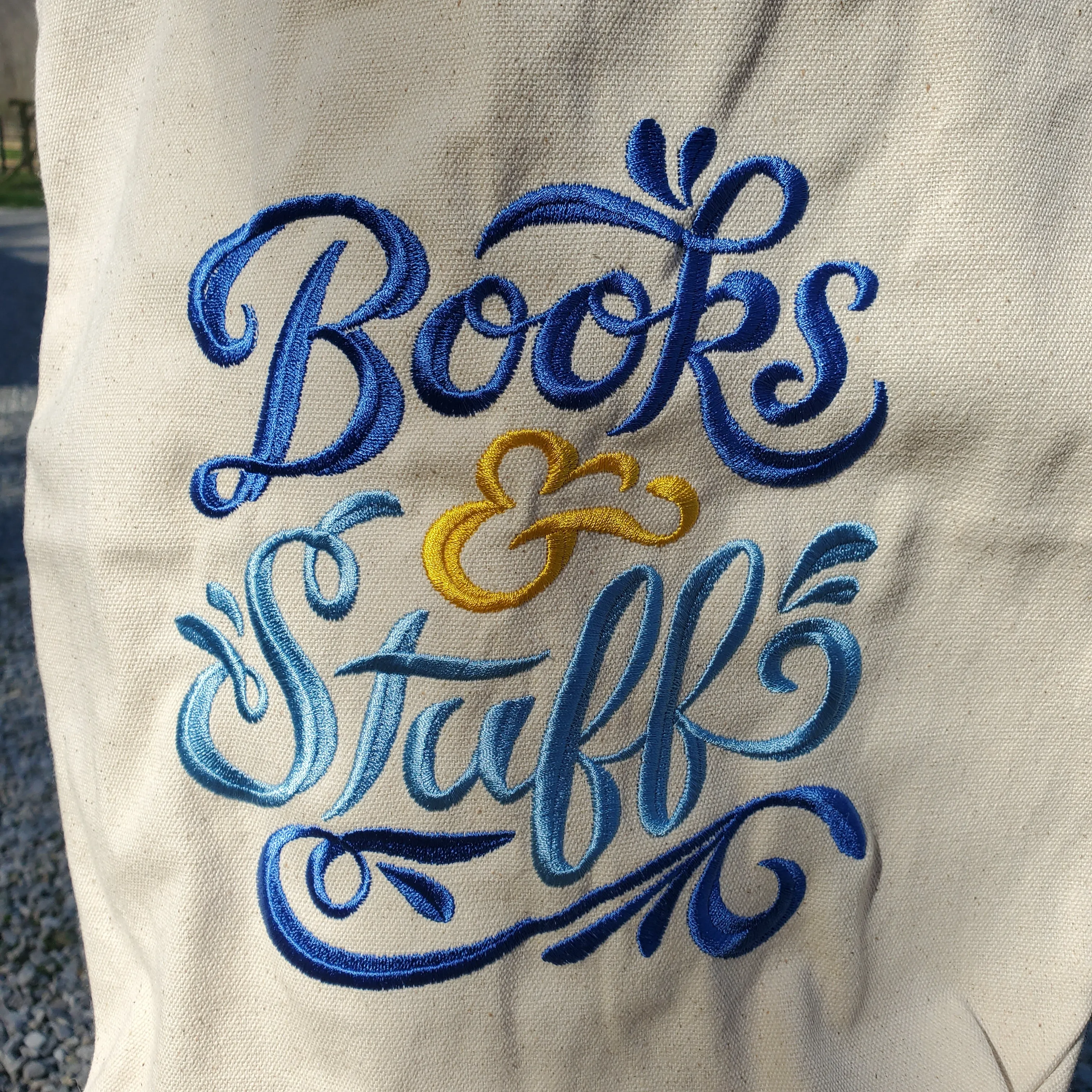 Embroidered Canvas Tote Bag