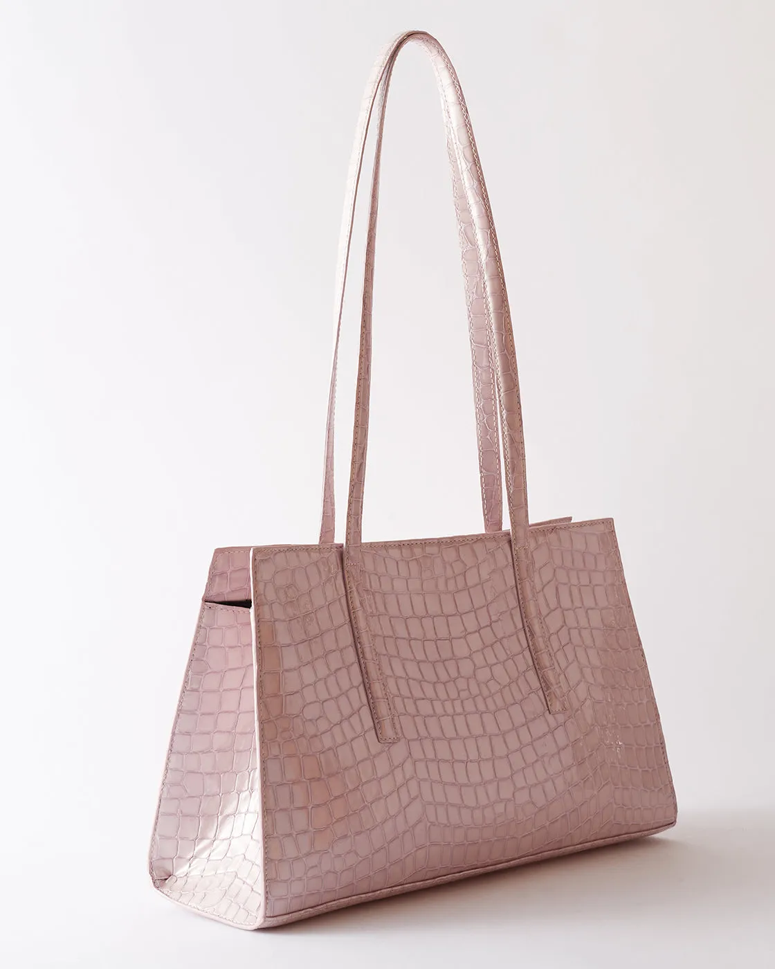 Erin Tote Leather Embossed Lavender