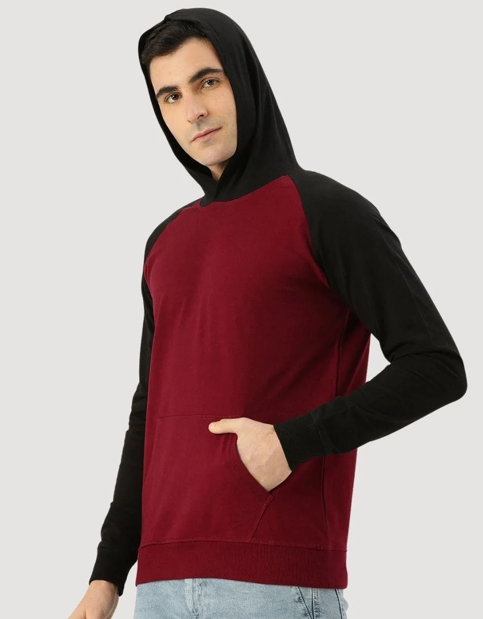 Everyday Maroon Vibes: Kangaroo Pocket Pullover Sweatshirt