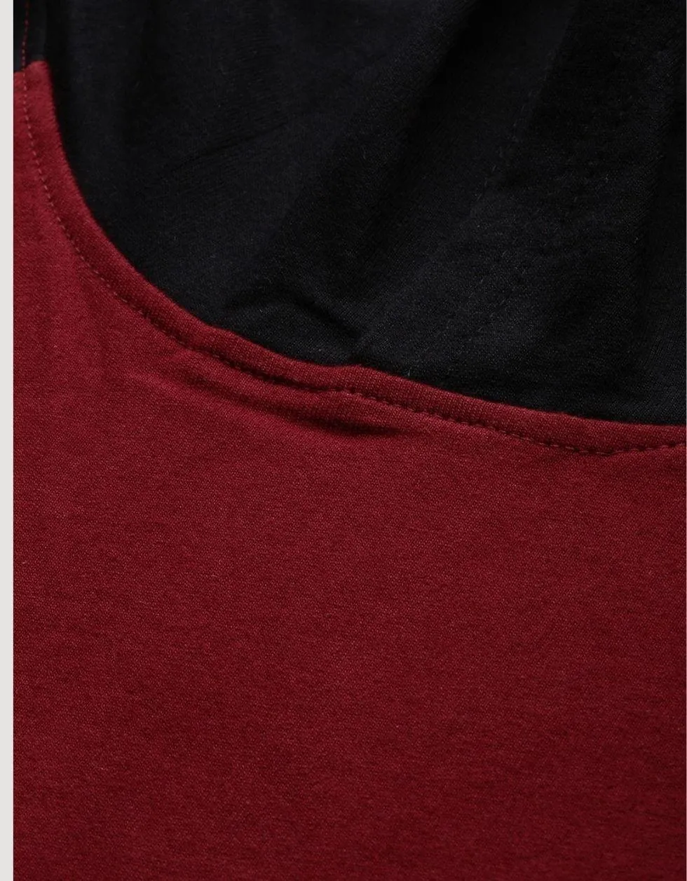 Everyday Maroon Vibes: Kangaroo Pocket Pullover Sweatshirt