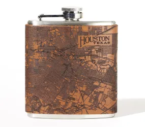 Flask | Houston Map | Tactile Craftworks