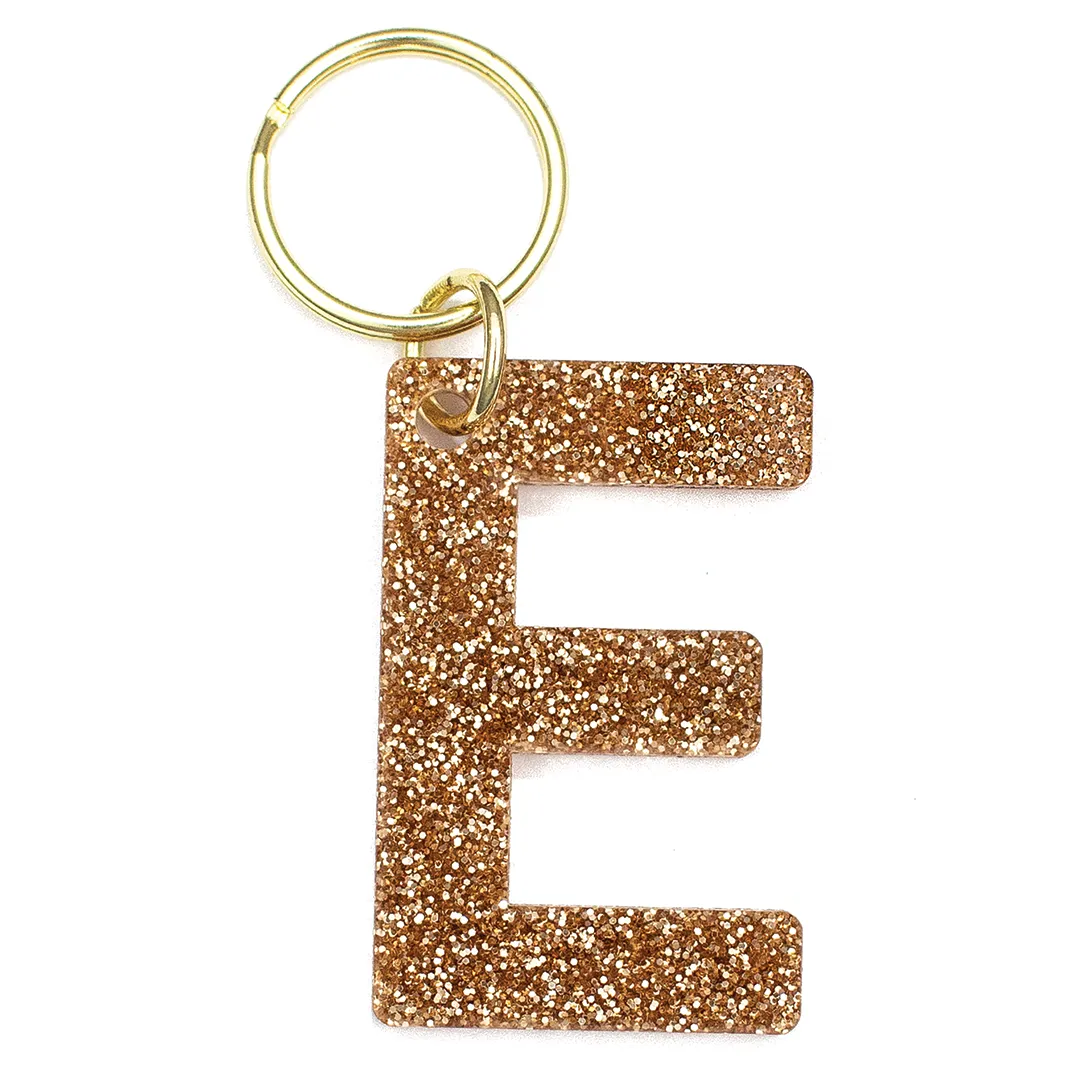 Glitter Letter Keychain