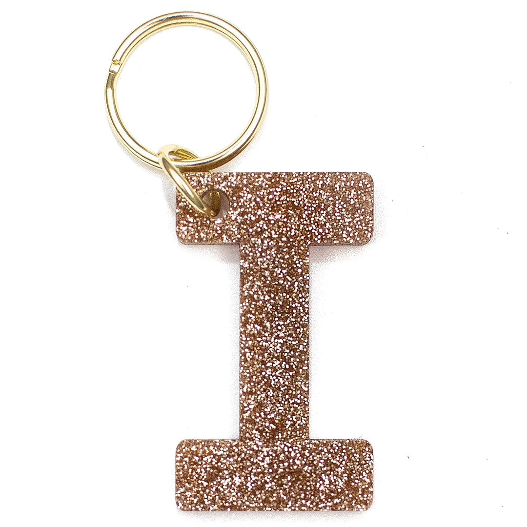 Glitter Letter Keychain