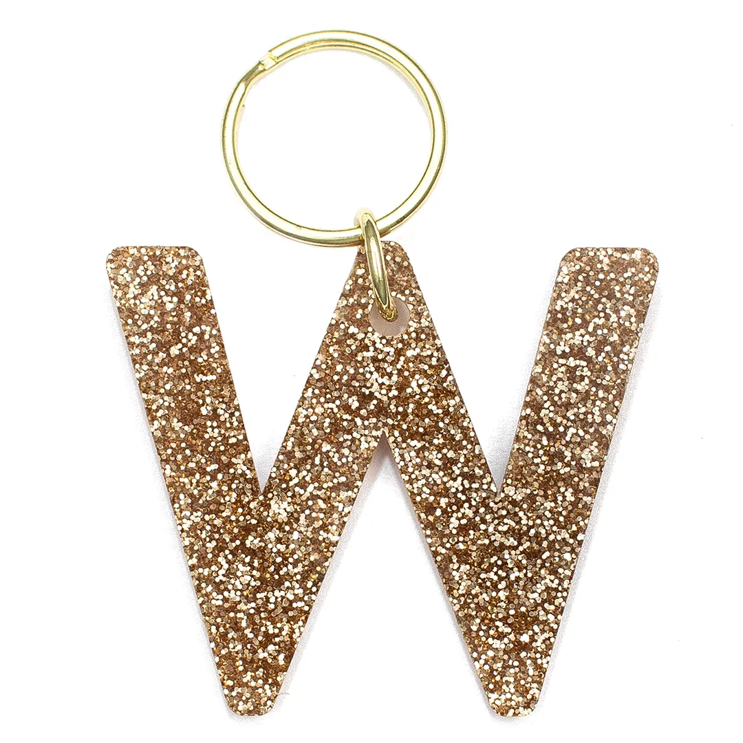 Glitter Letter Keychain