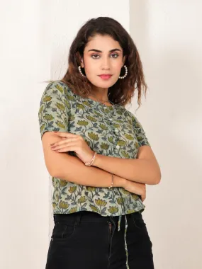 Hand Block Cotton Printed Top