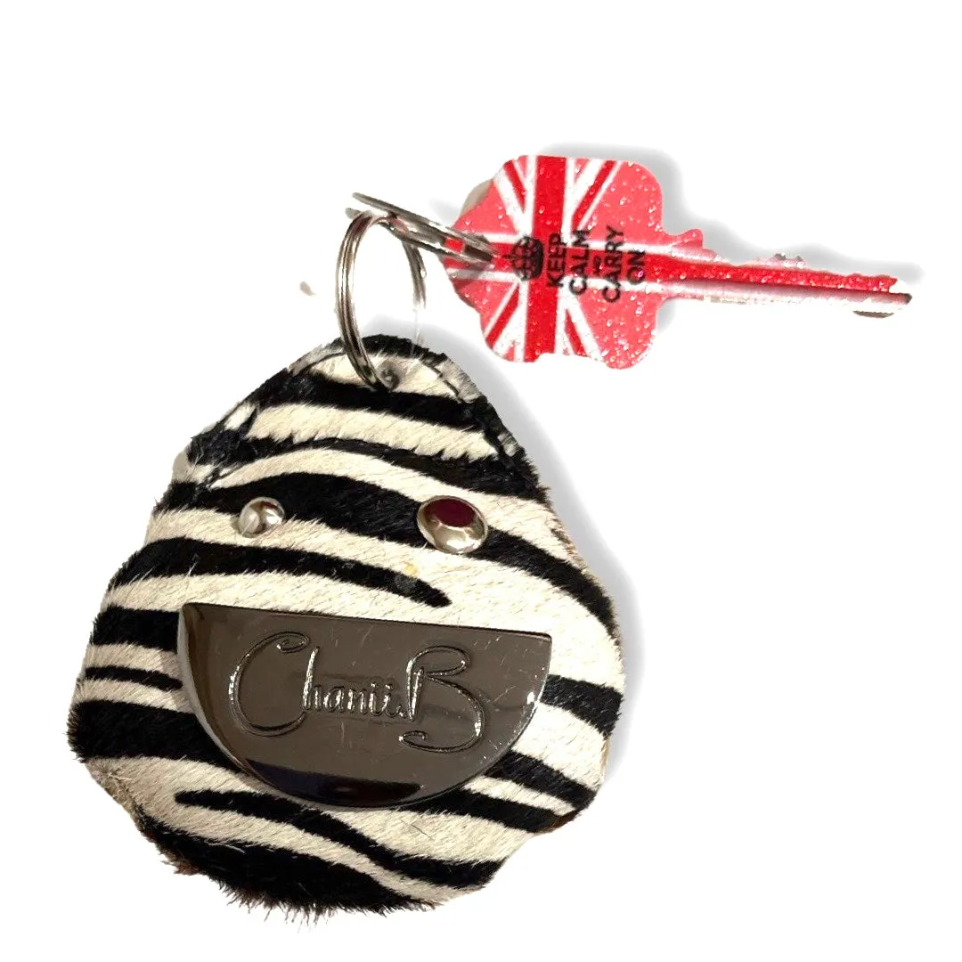 Happy Ring Key Chains- Zebra/Giraffe