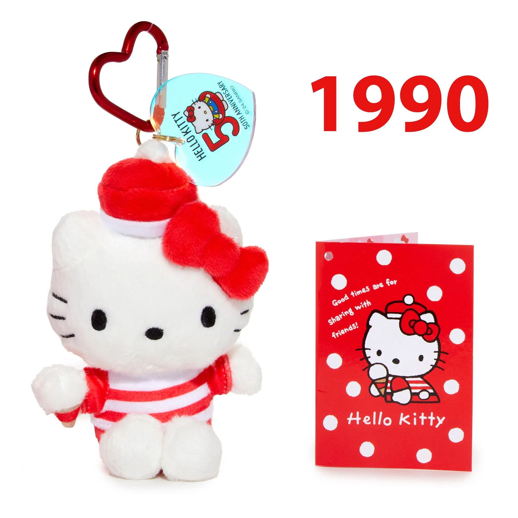 Hello Kitty 50th Anniversary Plush Mascot (1990)