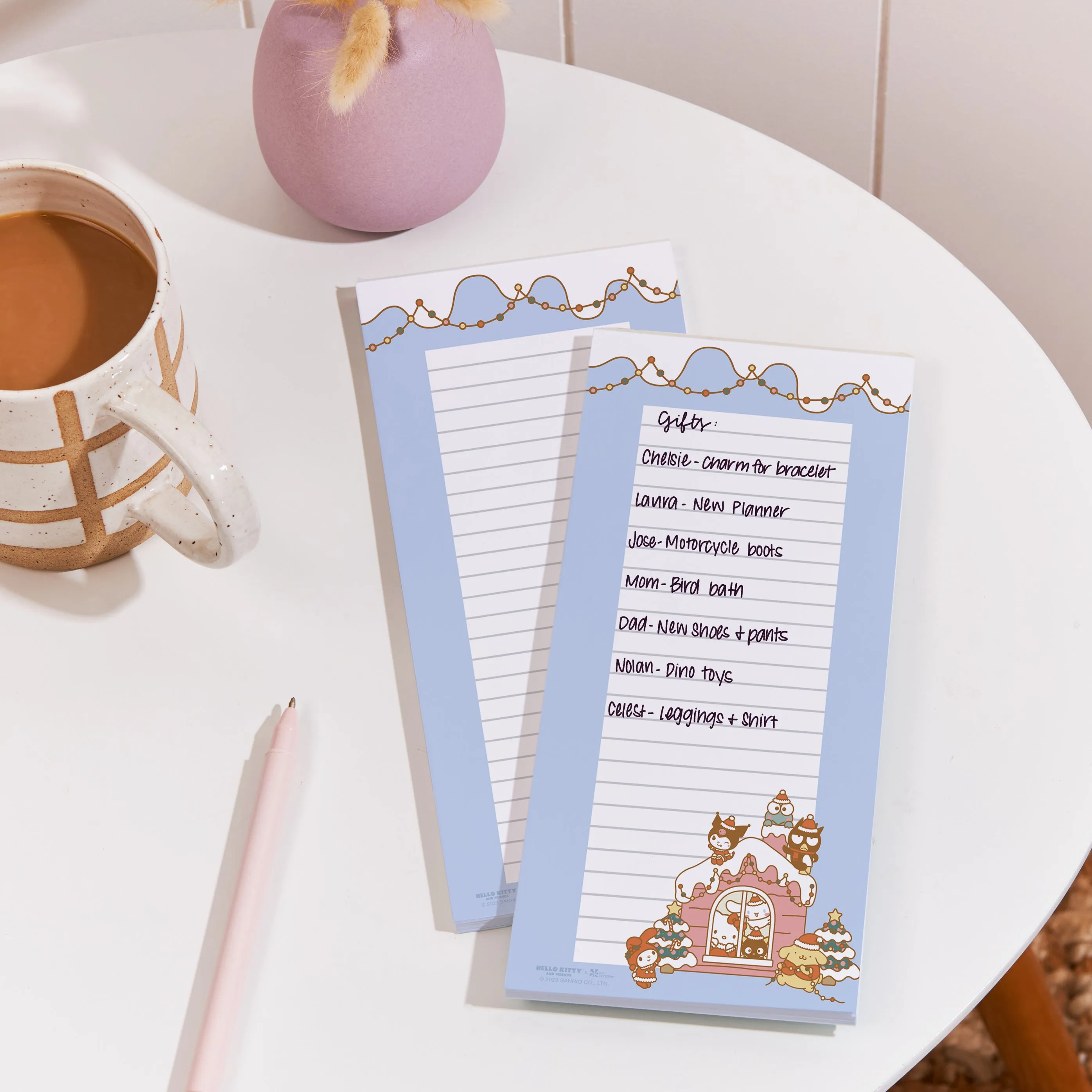 Hello Kitty and Friends x Erin Condren Holiday List Notepad 2-Piece Set