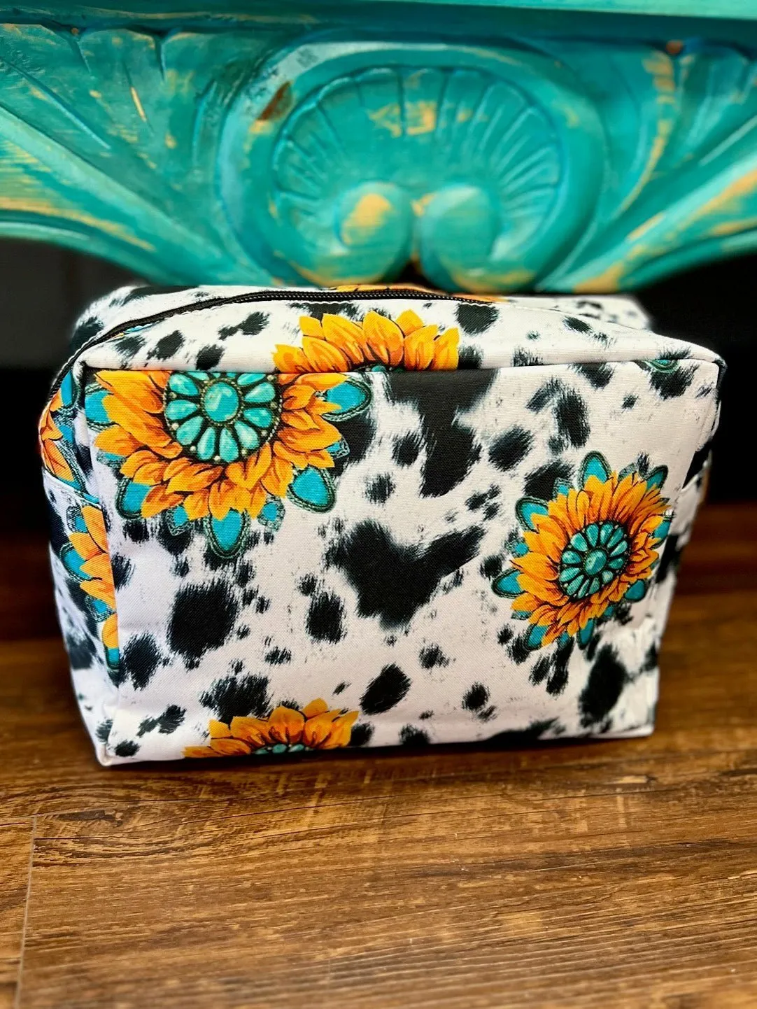 Herd in Sunflowers Cosmetic Bag