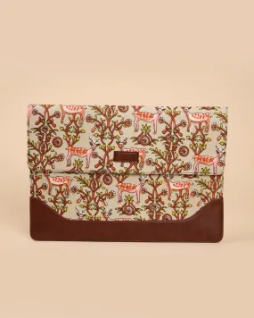 Ivory Meadows Handblock Laptop Sleeve