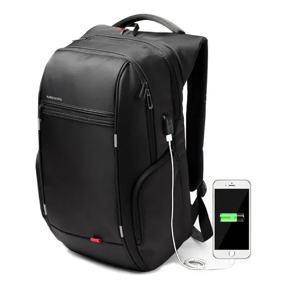 Kingsons KS3140W Smart Series17.3" Laptop Backpack - Black