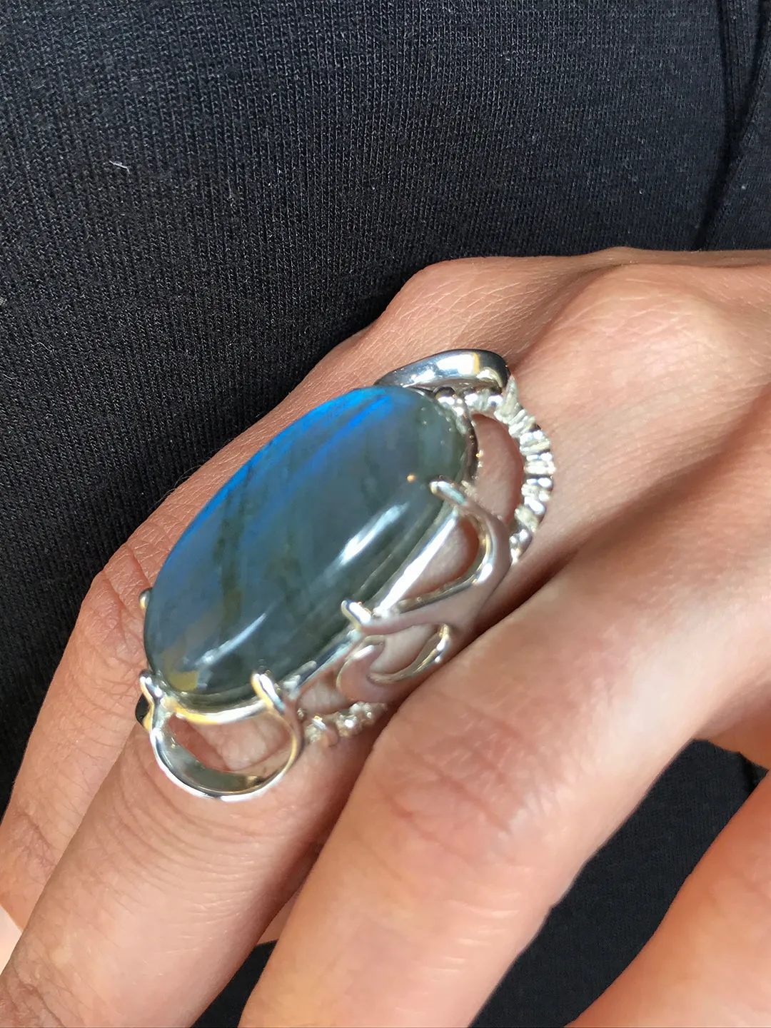 Labradorite & Sterling Silver Ring