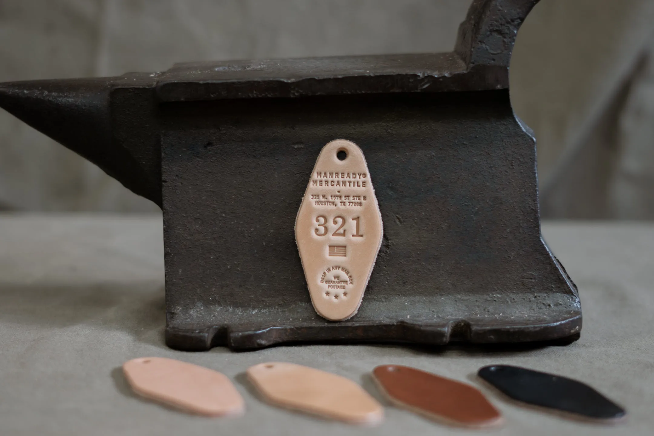 Leather Motel Key Tag | 321 | Manready Mercantile