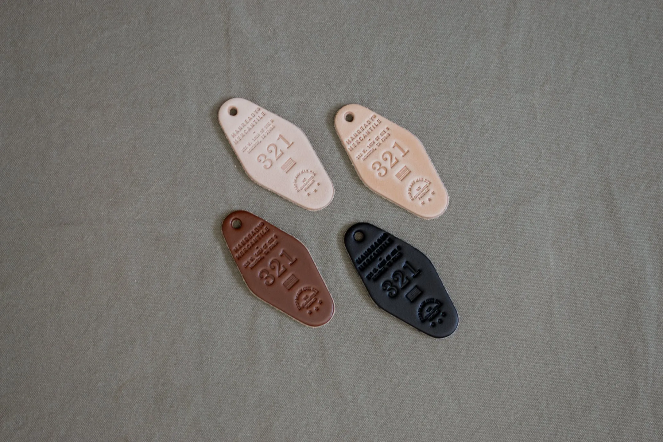 Leather Motel Key Tag | 321 | Manready Mercantile