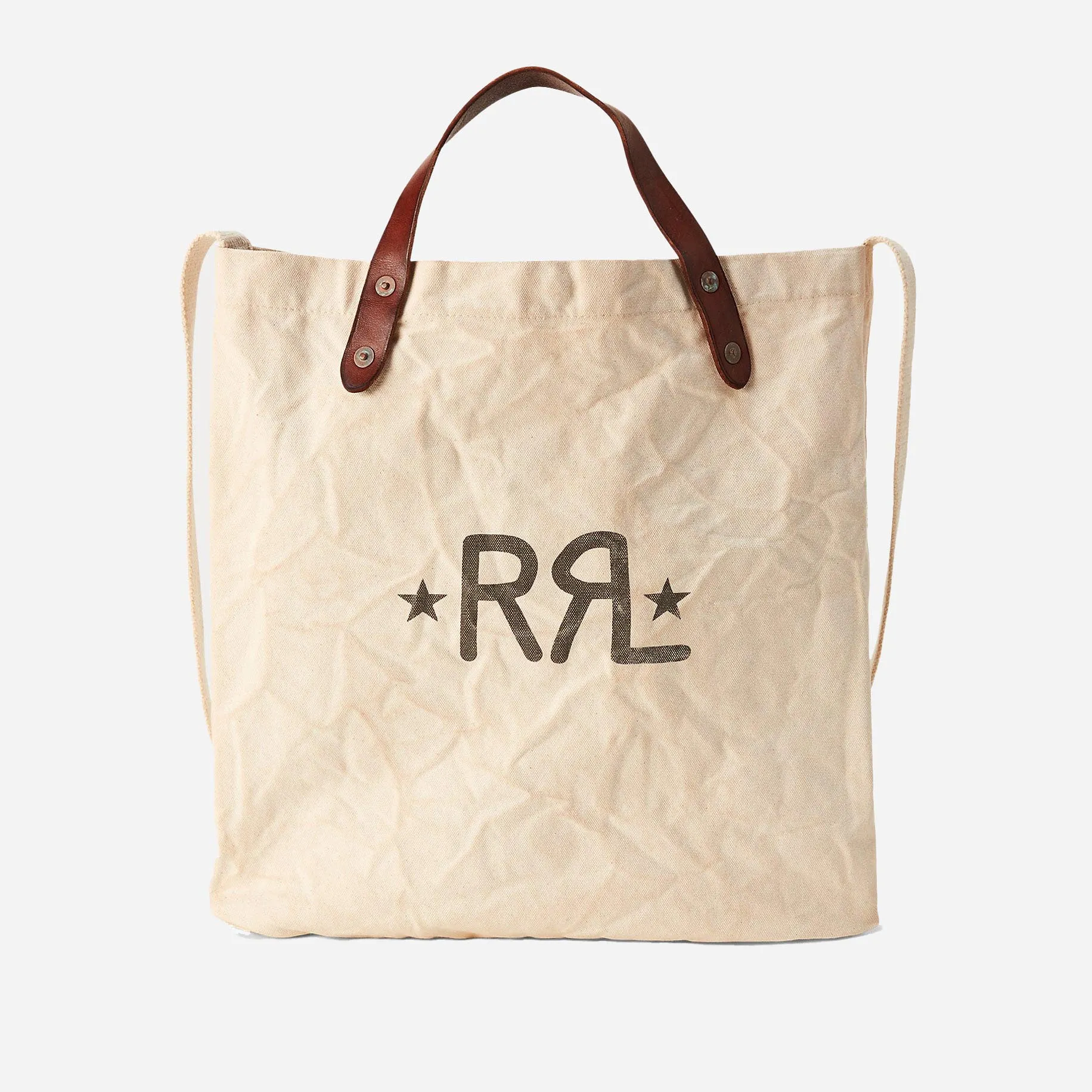 LOGO CANVAS MARKET TOTE - GREIGE