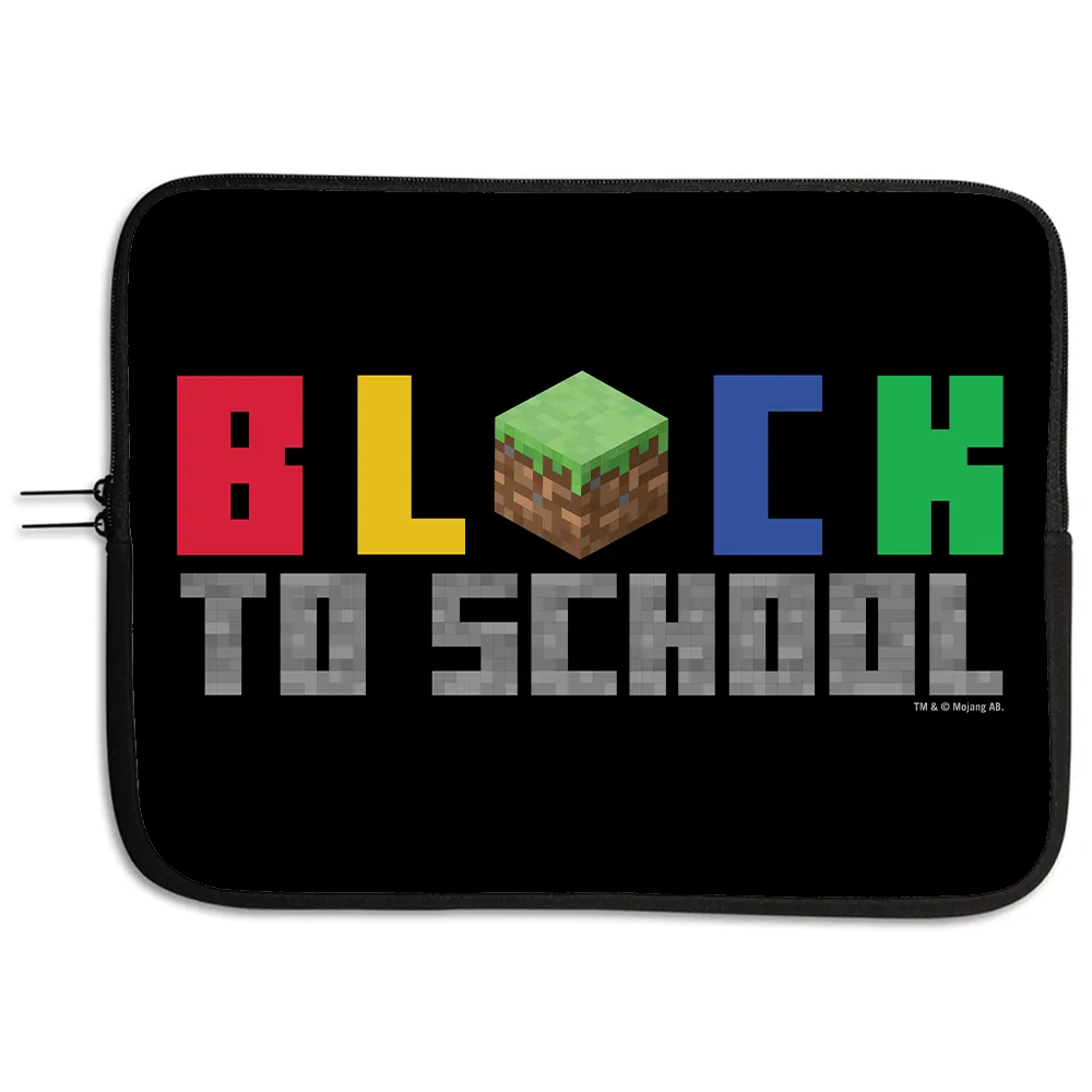 Minecraft Block to School Laptop Sleeve Cover