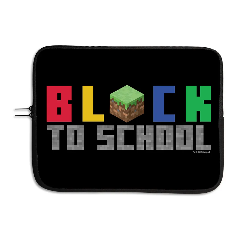 Minecraft Block to School Laptop Sleeve Cover